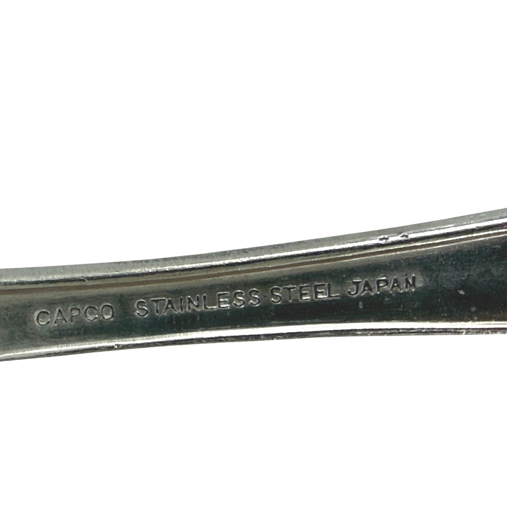 Vintage Capco Stainless Steel Japan Pie Cake Server Floral Handle 8.5" - Picture 10 of 12